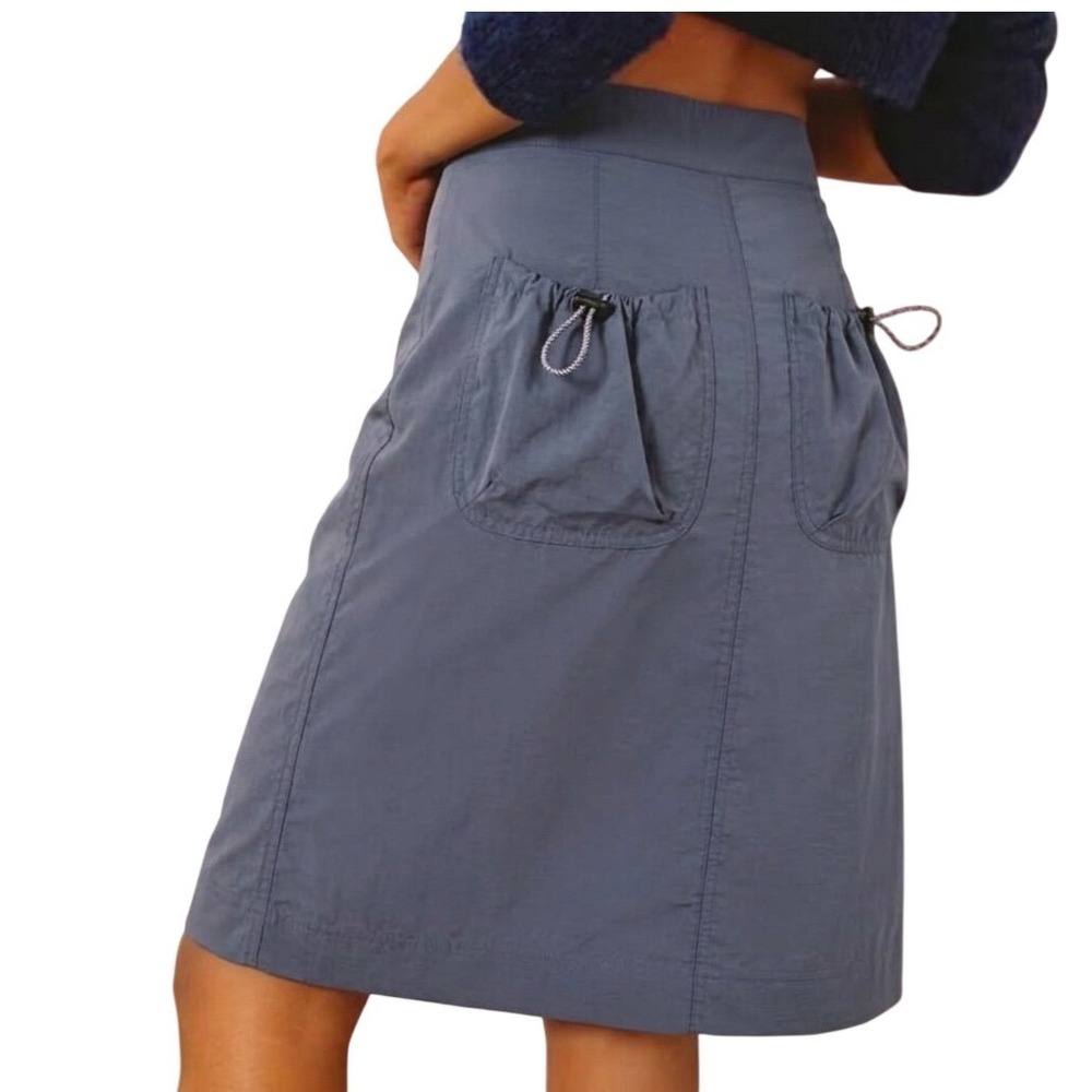 Peachy‎ Den Mimi Midi Wrap Skirt Women XS Gray Recycled Nylon Gorpcore Utility